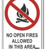 No Open Fires Allowed In This Area Sign
