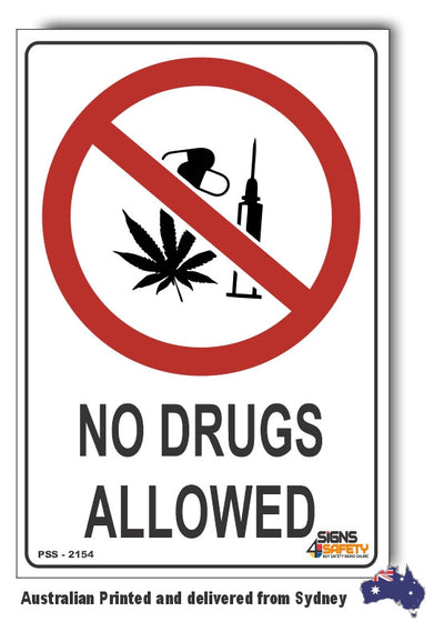 No Drugs Allowed Sign