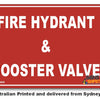 Fire Hydrant & Booster Valve Sign