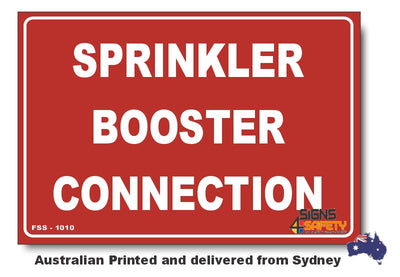 Sprinkler Booster Connection Sign
