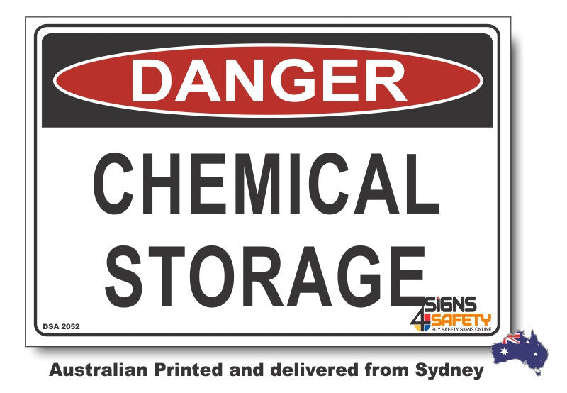 Danger Chemical Storage Sign