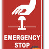 Emergency Stop (Pictogram) Sign