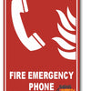 Fire Emergency Phone (Pictogram) Sign