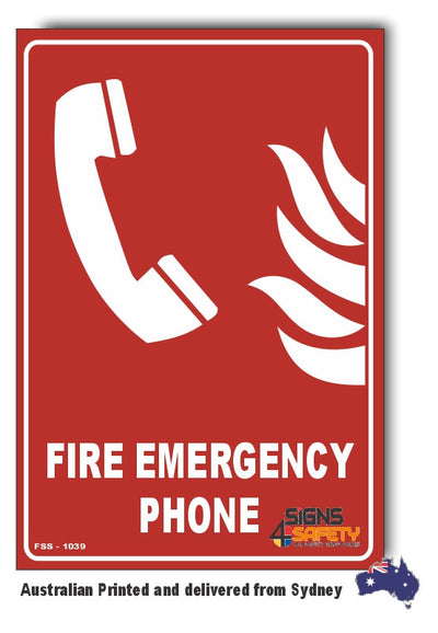 Fire Emergency Phone (Pictogram) Sign