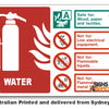 Water - Standard Fire Extinguisher Sign