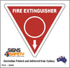 Water Fire Extinguisher - Arrow Down - Red Dot Fire Marker Sign