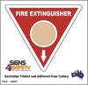 Wet Chemical Fire Extinguisher - Arrow Down - Fire Marker Sign