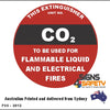 Carbon Dioxide, Electrical, Spirits, Oils - Disc Fire Marker Sign