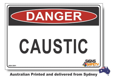 Danger Caustic Sign