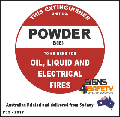 Powder B(E) - Disc Fire Marker Sign