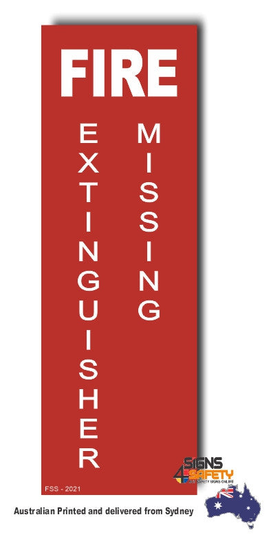 Fire Extinguisher Missing Pointer Sign
