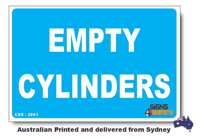 Empty Cylinders - Hazardous Substance Sign