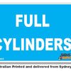 Full Cylinders - Hazardous Substance Sign