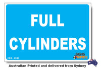 Full Cylinders - Hazardous Substance Sign