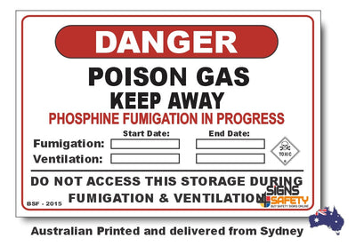 Danger - Poison Gas - Biosecurity Sign