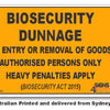 Biosecurity Dunnage Sign