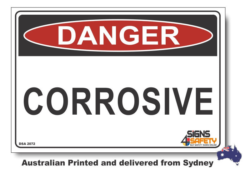 Danger Corrosive Sign