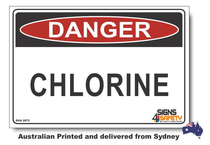 Danger Chlorine Sign