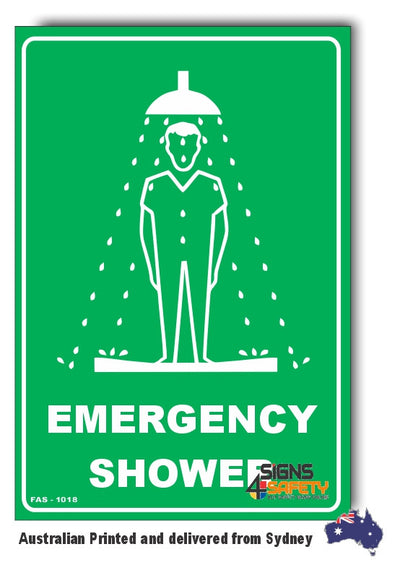 Emergency Shower Location Sign