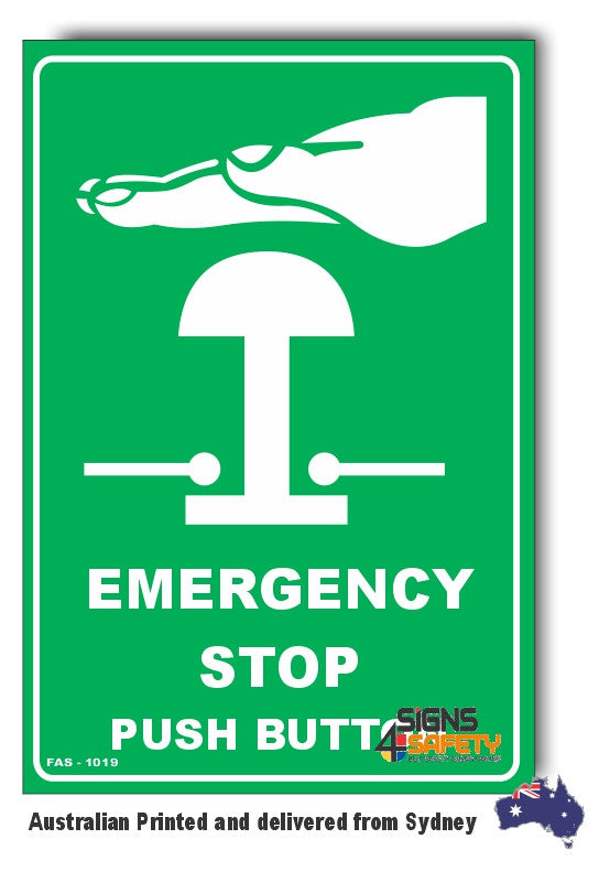 Emergency Stop Location Sign