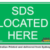 SDS Located Here Sign