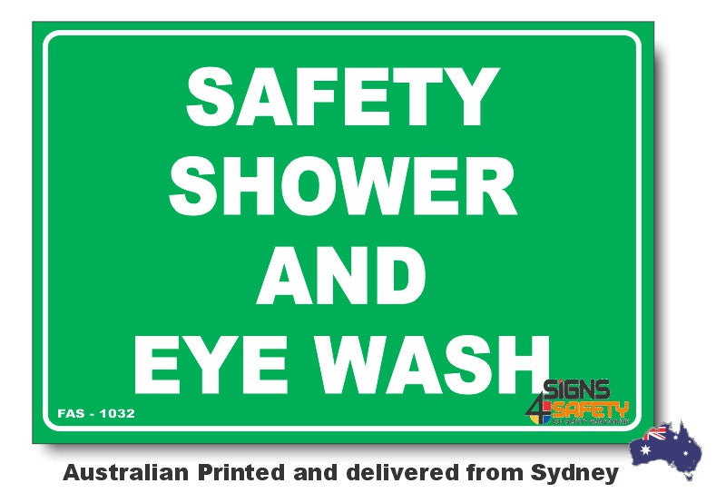 Safety Shower And Eye Wash Sign