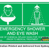 Emergency Shower And Eye Wash Combination Sign