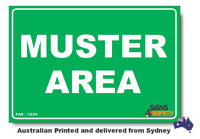 Muster Area Sign
