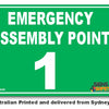 Emergency Assembly Point Number 1 Sign