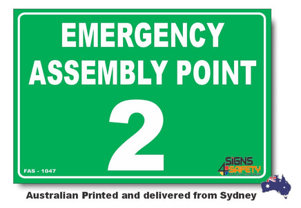 Emergency Assembly Point Number 2 Sign