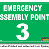 Emergency Assembly Point Number 3 Sign