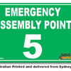 Emergency Assembly Point Number 5 Sign