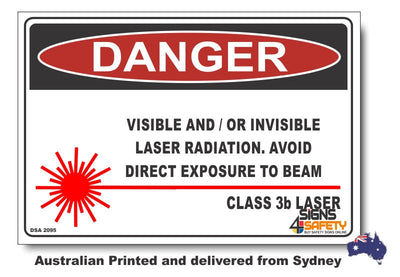 Danger Visible Or Invisible Lazer Radiation Sign