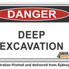 Danger Deep Excavation Sign