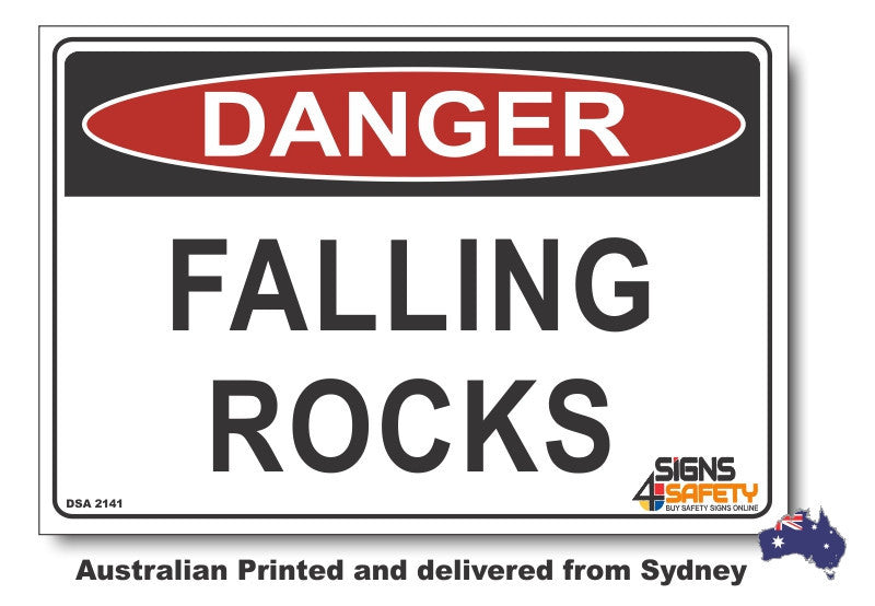 Danger Falling Rocks Sign