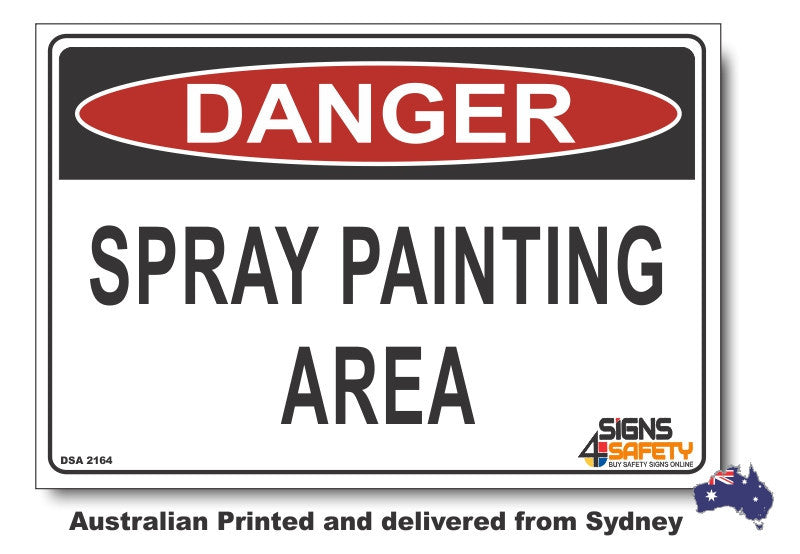 Danger Spray Painting Area Sign
