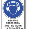 Hearing Protection Must Be Worn In This Area Sign