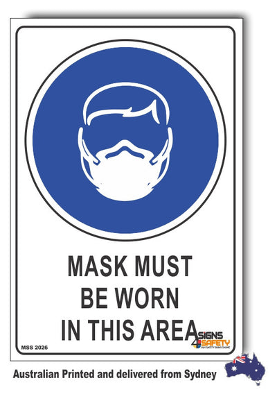 Mask Must be Worn In This Area Sign