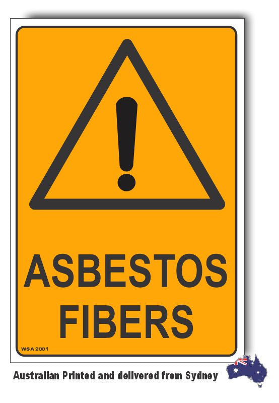 Asbestos Fibers Warning Sign