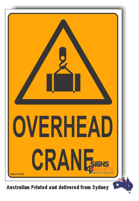 Overhead Crane Pictogram Warning Sign