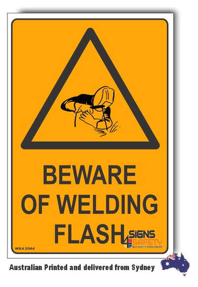 Beware Of Welding Flash Warning Sign