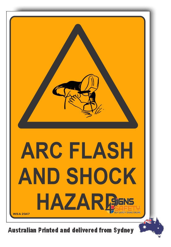 Arc Flash And Shock Hazard Warning Sign