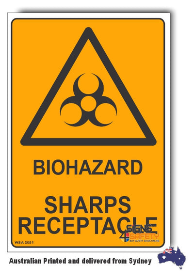 Biohazard, Sharps Recepticale Warning Sign
