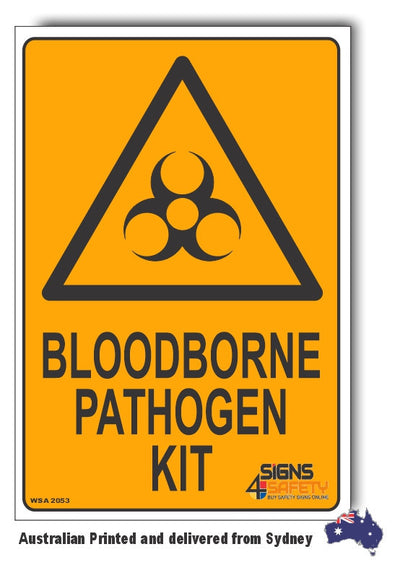 Bloodborne Pathogen Kit Warning Sign