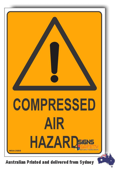 Compressed Air Hazard Warning Sign
