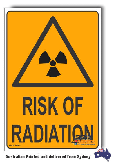 Risk Of Radiation Warning Sign