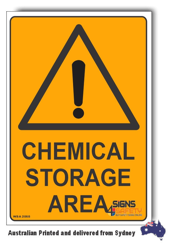 Chemical Storage Area Warning Sign