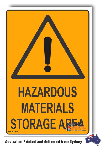 Hazardous Materials Storage Area Warning Sign