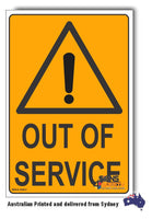 Out Of Service Warning Sign