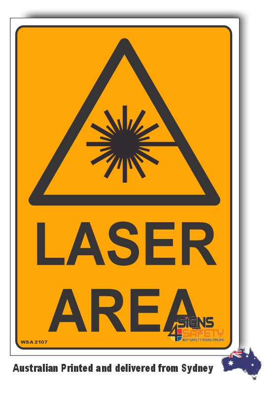 Laser Area Warning Sign